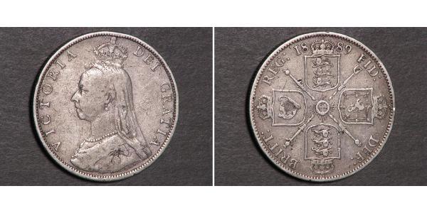 1 Флорин Соединённое королевство Великобритании и Ирландии (1801-1922) Серебро Виктория (1819 - 1901)