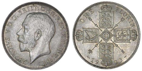 1 Флорин Соединённое королевство Великобритании и Ирландии (1801-1922) Серебро Георг V (1865-1936)