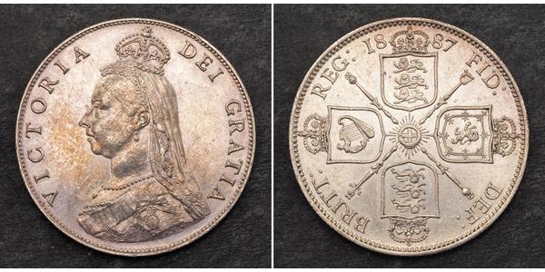1 Флорин Соединённое королевство Великобритании и Ирландии (1801-1922) Серебро Виктория (1819 - 1901)