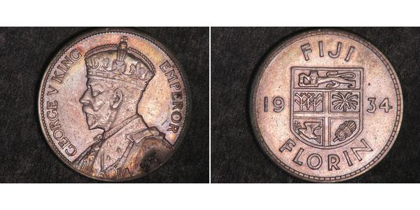 1 Флорин Фиджи Серебро Георг V (1865-1936)