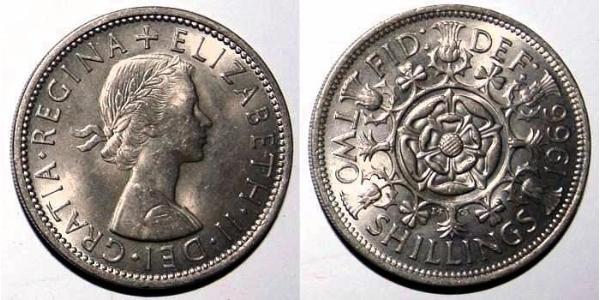 1 Флорін Велика Британія (1922-) Нікель/Мідь Єлизавета II (1926-2022)