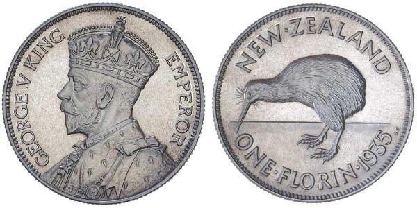 1 Флорін Нова Зеландія Срібло Георг V (1865-1936)