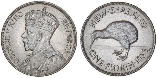 1 Флорін Нова Зеландія Срібло Георг V (1865-1936)