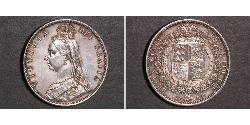 1 Флорін Сполучене королівство Великобританії та Ірландії (1801-1922) Срібло Вікторія (1819 - 1901)
