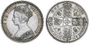 1 Флорін Сполучене королівство Великобританії та Ірландії (1801-1922) Срібло Вікторія (1819 - 1901)