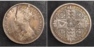 1 Флорін Сполучене королівство Великобританії та Ірландії (1801-1922) Срібло Вікторія (1819 - 1901)