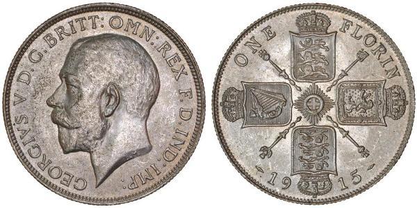 1 Флорін Сполучене королівство Великобританії та Ірландії (1801-1922) Срібло Георг V (1865-1936)