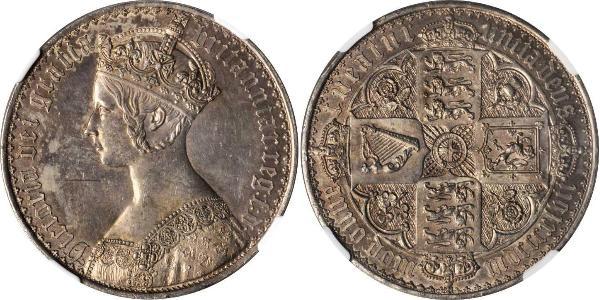 1 Флорін Сполучене королівство Великобританії та Ірландії (1801-1922) Срібло Вікторія (1819 - 1901)