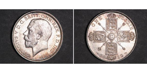 1 Флорін Сполучене королівство Великобританії та Ірландії (1801-1922) Срібло Георг V (1865-1936)
