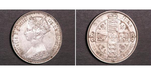 1 Флорін Сполучене королівство Великобританії та Ірландії (1801-1922) Срібло Вікторія (1819 - 1901)