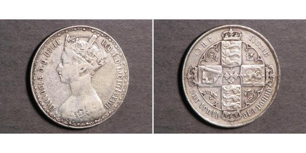1 Флорін Сполучене королівство Великобританії та Ірландії (1801-1922) Срібло Вікторія (1819 - 1901)
