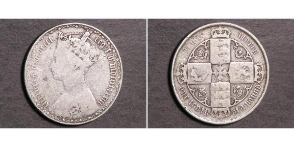 1 Флорін Сполучене королівство Великобританії та Ірландії (1801-1922) Срібло Вікторія (1819 - 1901)