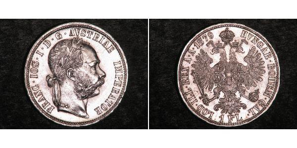 1 Флорін / 1 Гульден Австро-Угорщина (1867-1918) Срібло Франц Иосиф I (1830 - 1916)