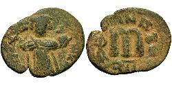 1 Фоллис Византийская империя (330-1453) Бронза Констант II  (630-668)