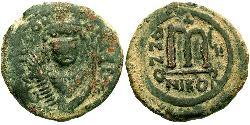 1 Фоллис Византийская империя (330-1453) Бронза Тиберий II (535-582)