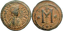 1 Фоллис Византийская империя (330-1453) Бронза Анастасий I (430-518)