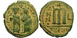 1 Фоллис Византийская империя (330-1453) Бронза Phocas(?-610)