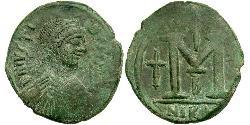 1 Фоллис Византийская империя (330-1453) Бронза Юстин I (450-527)