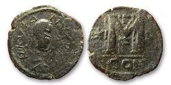 1 Фоллис Византийская империя (330-1453) Бронза Юстин I (450-527)