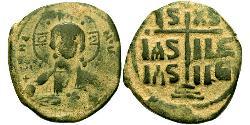 1 Фоллис Византийская империя (330-1453) Бронза Роман III Аргир (968-1034)