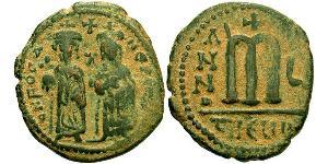 1 Фоллис Византийская империя (330-1453) Бронза Phocas(?-610)