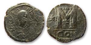 1 Фоллис Византийская империя (330-1453) Бронза Юстин I (450-527)