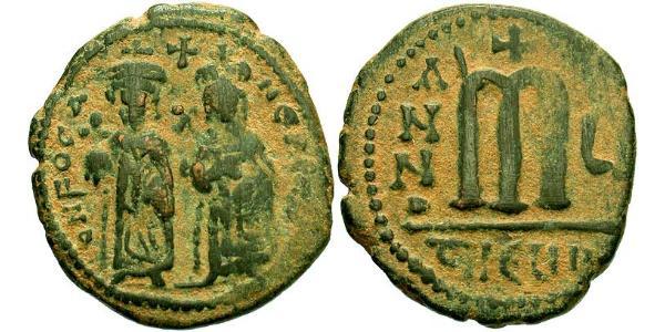 1 Фоллис Византийская империя (330-1453) Бронза Phocas(?-610)