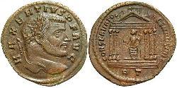 1 Фоллис Западная Римская империя (285-476) Бронза Максенций (278-312)