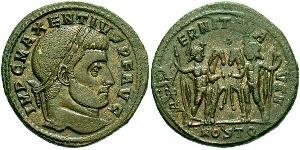 1 Фоллис Западная Римская империя (285-476) Бронза Максенций (278-312)