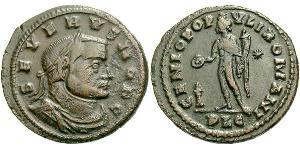 1 Фоллис Западная Римская империя (285-476) Бронза Severus II (?- 307)