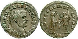 1 Фоллис Западная Римская империя (285-476) Бронза Severus II (?- 307)