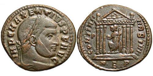 1 Фоллис Западная Римская империя (285-476) Бронза Максенций (278-312)
