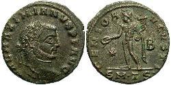 1 Фоллис Римская империя (27BC-395) Бронза Галерий Максимиан (260-311)