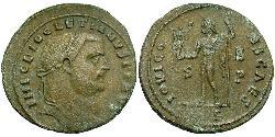 1 Фоллис Римская империя (27BC-395) Бронза Диоклетиан (244-311)