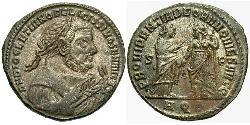 1 Фоллис Римская империя (27BC-395) Бронза Диоклетиан (244-311)