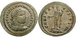 1 Фоллис Римская империя (27BC-395) Бронза Галерий Максимиан (260-311)