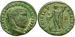 1 Фоллис Римская империя (27BC-395) Бронза Галерий Максимиан (260-311)