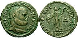 1 Фоллис Римская империя (27BC-395) Бронза Диоклетиан (244-311)