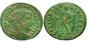 1 Фоллис Римская империя (27BC-395) Бронза Диоклетиан (244-311)