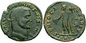 1 Фоллис Римская империя (27BC-395) Бронза Максимин  II (270 - 313)