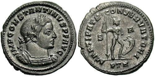 1 Фоллис Римская империя (27BC-395) Бронза Константин I (272 - 337)