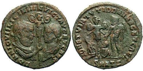 1 Фоллис Римская империя (27BC-395) Бронза Лициний II (315-326)