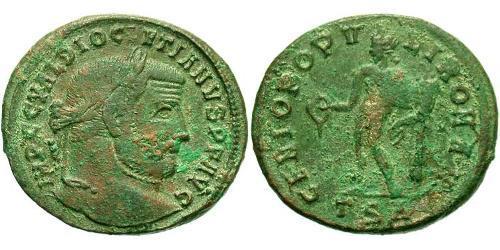 1 Фоллис Римская империя (27BC-395) Бронза Диоклетиан (244-311)