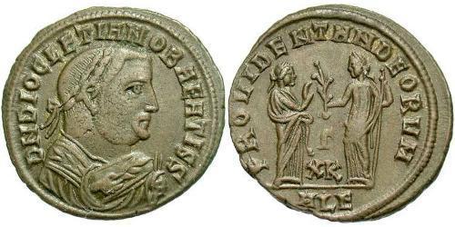1 Фоллис Римская империя (27BC-395) Бронза Диоклетиан (244-311)