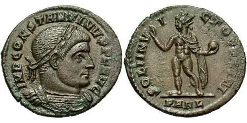 1 Фоллис Римская империя (27BC-395) Бронза Константин I (272 - 337)