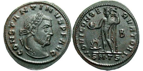 1 Фоллис Римская империя (27BC-395) Бронза Константин I (272 - 337)