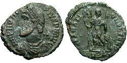 1 Фоллис / 1 AE3 Римская империя (27BC-395) Бронза Прокопий (325- 366)