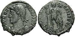 1 Фоллис / 1 AE3 Римская империя (27BC-395) Бронза Прокопий (325- 366)
