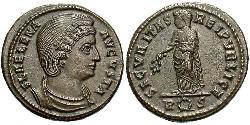 1 Фоллис / 1 AE3 Римская империя (27BC-395) Бронза Елена Августа (250 -330)
