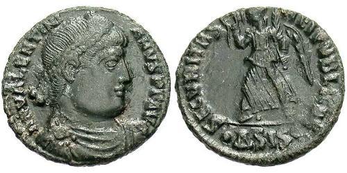 1 Фоллис / 1 AE3 Римская империя (27BC-395) Бронза Валентиниан I (321-375)